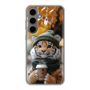 Друкований чохол 'Звірята з кавою' для Samsung Galaxy S24 Plus (Тигр з кавою)