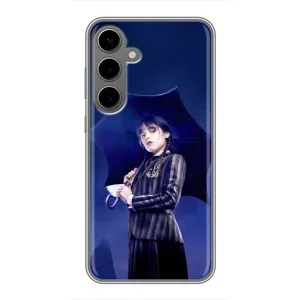 Чохол з картинкою Венсдей на Samsung Galaxy S24 Plus (Венсдей з парасолькою)