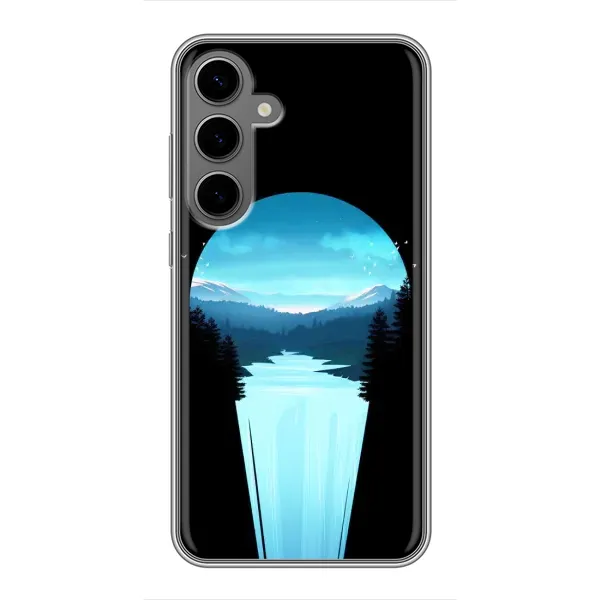 Чехол с рисунком «Синий Водопад» для Samsung Galaxy S24 Plus Чехол с рисунком «Синий Водопад» для Samsung Galaxy S24 Plus