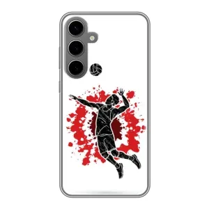 Чохли з прінтом Спортивна тематика для Samsung Galaxy S24 Plus (Волейболіст)