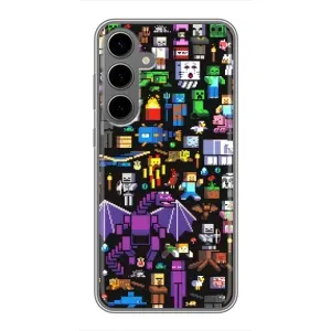 Чохол майнкрафт для Samsung Galaxy S24 Plus (Усі персонажі)