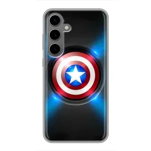 Чохол с Щітом Капітана Америки на Samsung Galaxy S24 Plus (Яскраий Щит Капітана)