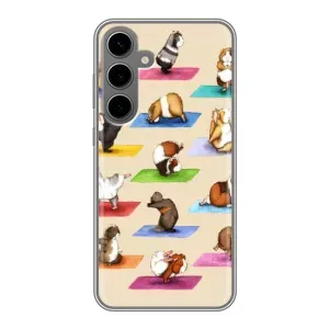Чохол з Прикольним Принтом на Samsung Galaxy S24 Plus (Йога свинок)