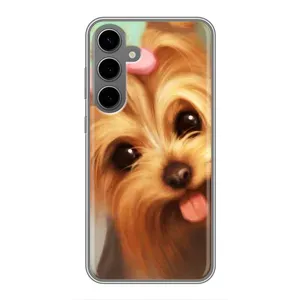 Чехол (ТПУ) Милые собачки для Samsung Galaxy S24 Plus (Йоршенский терьер)