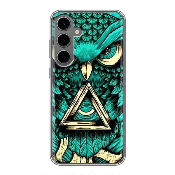 Чехол с рисунком «Зеленая сова» для Samsung Galaxy S24 Plus Чехол с рисунком «Зеленая сова» для Samsung Galaxy S24 Plus