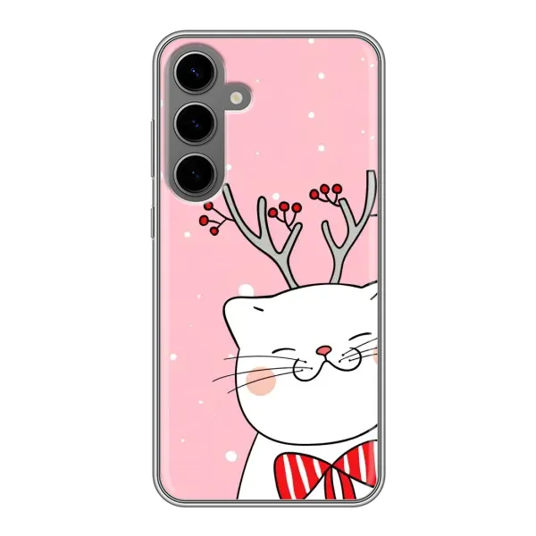 Чехол с рисунком «Зимний кот» для Samsung Galaxy S24 Plus Чехол с рисунком «Зимний кот» для Samsung Galaxy S24 Plus