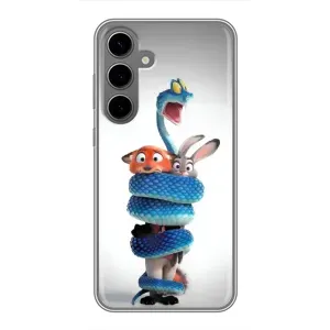 Силиконовый чехол с принтом Зоотрополіс для Samsung Galaxy S24 Plus (Змея Зоо)