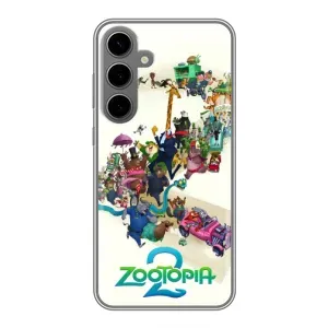 Силиконовый чехол с принтом Зоотрополіс для Samsung Galaxy S24 Plus (Зоотрополис логотип)