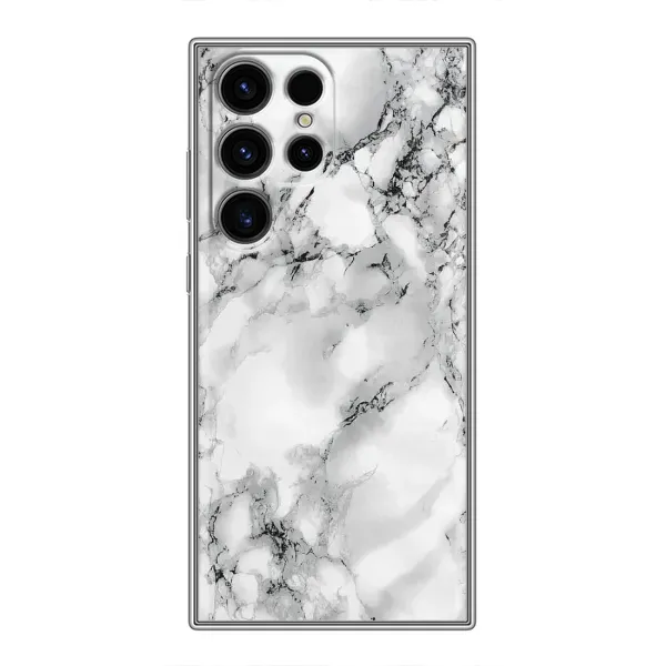 Чехол с рисунком «Белый мрамор» для Samsung Galaxy S24 Ultra Чехол с рисунком «Белый мрамор» для Samsung Galaxy S24 Ultra