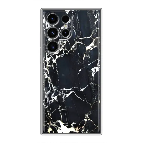 Чехол с рисунком «Чёрный мрамор» для Samsung Galaxy S24 Ultra Чехол с рисунком «Чёрный мрамор» для Samsung Galaxy S24 Ultra