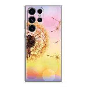 Силиконовый Чехол с одуванчиками на Samsung Galaxy S24 Ultra (Цветок-одуванчик)