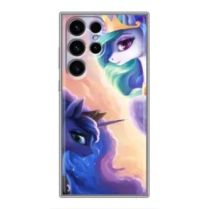 Чехол Unicorn на Samsung Galaxy S24 Ultra (Единорожки на тучках)