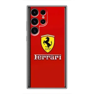 Чехол с рисунком «Ferrari Logo» для Samsung Galaxy S24 Ultra
