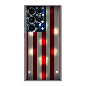 Чехол Флаг USA для Samsung Galaxy S24 Ultra (Флаг США 2)