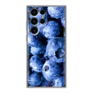 Чехол с изображением вкусной еды для Samsung Galaxy S24 Ultra (Голубика)