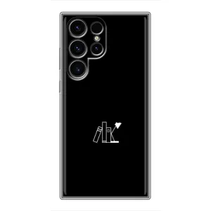 Чехол с картинками на черном фоне для Samsung Galaxy S24 Ultra (Книжки)