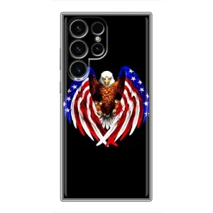 Чехол Флаг USA для Samsung Galaxy S24 Ultra (Крылья США)