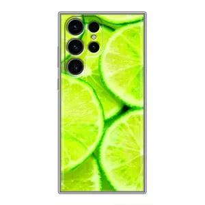 Чехол с изображением вкусной еды для Samsung Galaxy S24 Ultra (Лайм)