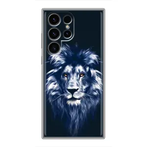 Чехол с картинкой на Samsung Galaxy S24 Ultra (Лев - синий)