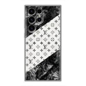 Чехол Стиль Louis Vuitton на Samsung Galaxy S24 Ultra (LV на белом)