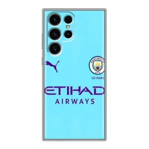 Силиконовые Чехлы принт Футбол на Samsung Galaxy S24 Ultra (Man City)
