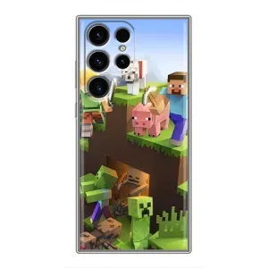 Чехлы для Samsung Galaxy S24 Ultra (Персонажи Майн Крафт) (Майн-крафт)