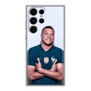 Чехол (TPU) с Футболистом на Samsung Galaxy S24 Ultra (Мбаппешичка)