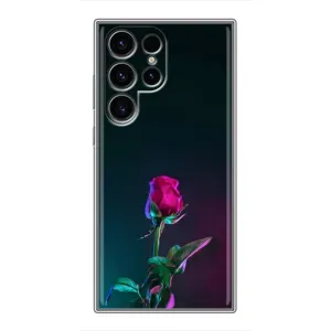 Чехлы с принтом Розочки для Samsung Galaxy S24 Ultra (Ночная роза)