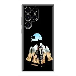 Силиконовый чехол с картинкой "Герой Pubg" на Samsung Galaxy S24 Ultra (Пубг мен)
