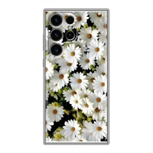Чехол с ромашками на Samsung Galaxy S24 Ultra (Рамка в ромашках)