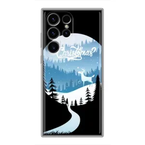 Силиконовый бампер на рождество для Samsung Galaxy S24 Ultra (Рождественский Олень)