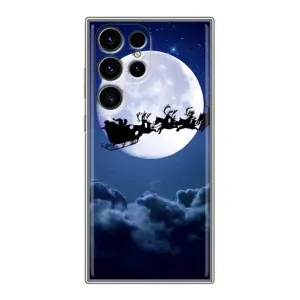 Чехол Санта Клаус для Samsung Galaxy S24 Ultra (Санта - луна)