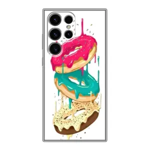 Чехол с изображением вкусной еды для Samsung Galaxy S24 Ultra (Сочные пончики)