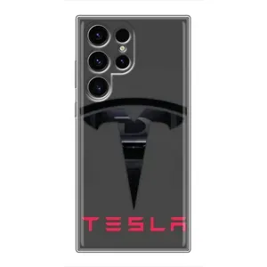 Чехол с рисунком «Logo TESLA» для Samsung Galaxy S24 Ultra