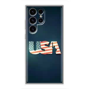 Чехол Флаг USA для Samsung Galaxy S24 Ultra (USA)