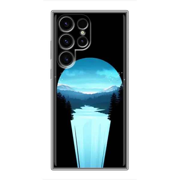 Чехол с рисунком «Синий Водопад» для Samsung Galaxy S24 Ultra
