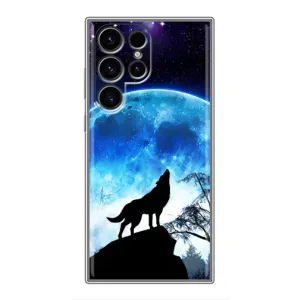Чехол с Волком на Samsung Galaxy S24 Ultra (Воет на луну)