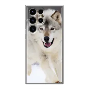 Чехол с Волком на Samsung Galaxy S24 Ultra (Волк на снегу)