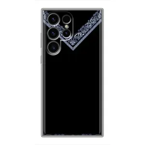 Силиконовый Чехол на Samsung Galaxy S24 Ultra (Воротник вышиванки)