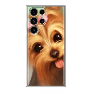 Чехол (ТПУ) Милые собачки для Samsung Galaxy S24 Ultra (Йоршенский терьер)