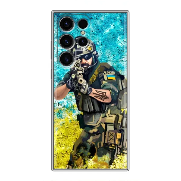 Чехол с рисунком «ЗСУ Воин» для Samsung Galaxy S24 Ultra Чехол с рисунком «ЗСУ Воин» для Samsung Galaxy S24 Ultra