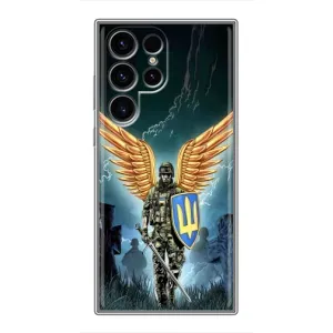 Патриотический Чехол для Samsung Galaxy S24 Ultra (ЗСУ з крильями)