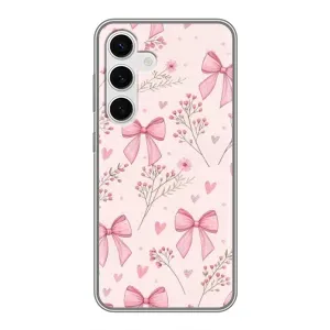 Чехол банты для Samsung Galaxy S24 (Банты с цветами)