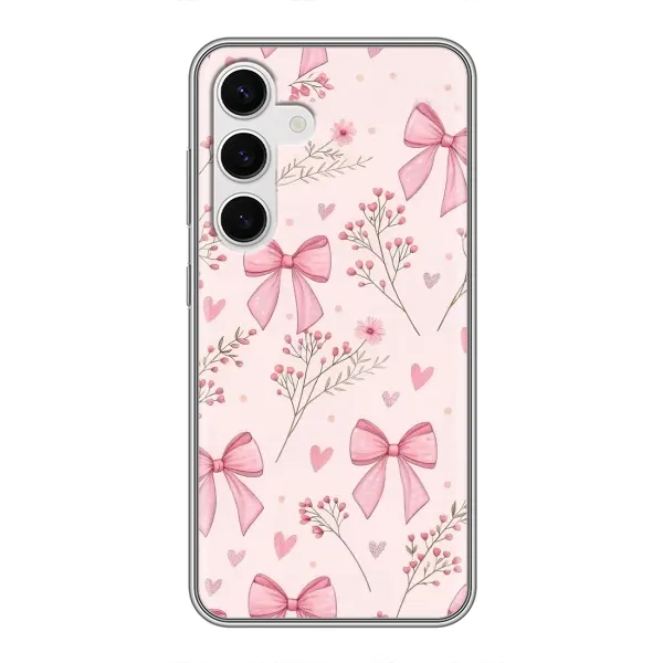 Чехол с рисунком «Банты с цветами» для Samsung Galaxy S24 Чехол с рисунком «Банты с цветами» для Samsung Galaxy S24