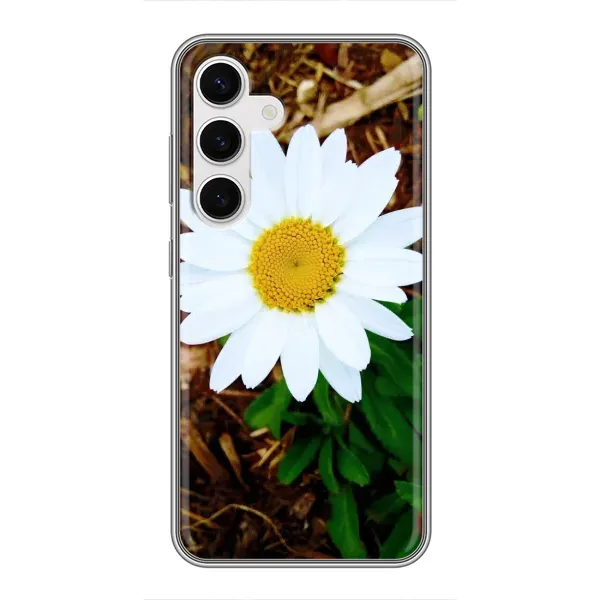 Чехол с рисунком «Белая ромашка» для Samsung Galaxy S24 Чехол с рисунком «Белая ромашка» для Samsung Galaxy S24