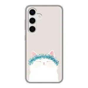 Чехол на тематику: Коты для Samsung Galaxy S24 (Белый котик)