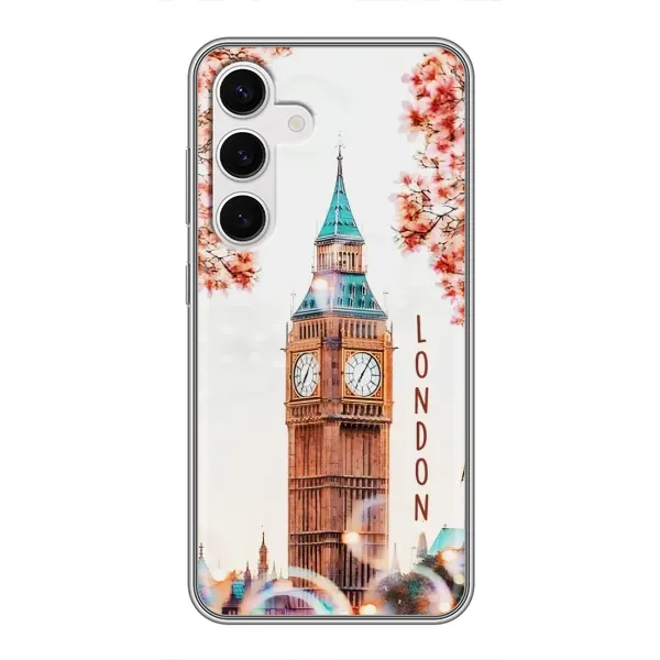 Чехол с рисунком «Часы Лондон» для Samsung Galaxy S24 Чехол с рисунком «Часы Лондон» для Samsung Galaxy S24