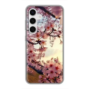 Чехол с принтом САКУРЫ на Samsung Galaxy S24 (Цветущая сакура)