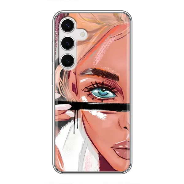 Чехол с рисунком «Девушка и ресницы» для Samsung Galaxy S24 Чехол с рисунком «Девушка и ресницы» для Samsung Galaxy S24