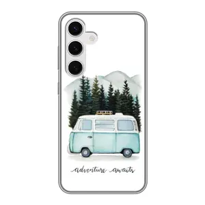 Силиконовый бампер с картинкой машины на Samsung Galaxy S24 (Домик на колесах)